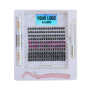 ชุดช่อขนตาหนา0.10มม. ทำด้วยมือผมสังเคราะห์เพิ่มวอลลุ่มพร้อมโลโก้ออกแบบได้ตามต้องการ - Product Image 5