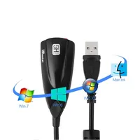 Externe USB-geluidskaart 7.1-kanaals voor oortelefoonmicrofoon Analoge converter voor Karaoke Reverb-laptopcomputer