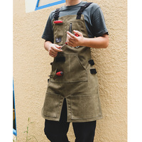 Tablier en toile réglable de 16 oz avec poches multifonctionnelles, durable et écologique pour les charpentiers, les mécaniciens, les jardiniers, les grillades