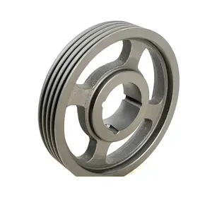 OEM Industrial Forged Steel Concrete Cement Mixer Power Transmission rope 4 Grooves pulley Wheels pulley with bearings