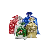 Sacos embalagem de presente de folha de bolsas, lembranças de plástico para doces de natal