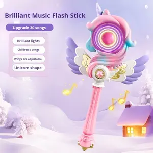 Magischer Zauberstab Leuchtend Glühend Plastikspielzeug Fee Mädchen Einhorn Prinzessin Party Kindertag Geschenk - Product Image 6