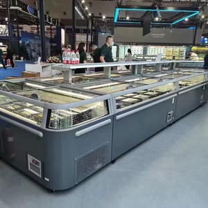 Congélateur coffre à porte vitrée ouverte en haut pour supermarché, pour la crème glacée, avec congélateur automatique sans givre - Product Image 4