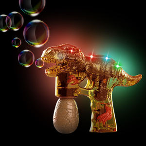 Pistola de Burbujas de Dinosaurio - Lanza Burbujas con Luz y Sonido, Diversión al Aire Libre e Interior - Idea de Regalo, Actividad para Fiestas - Product Image 2
