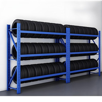 Supports à pneus en acier lourds pour quincailleries et expositions et étagère de stockage en entrepôt