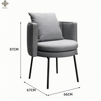 Chaise de salle à manger italienne de luxe, chaise de négociation individuelle de designer moderne pour hôtel, villa, bureau de vente, chaise de lecture