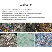 Machine de séparation des métaux non ferreux métal plastique caoutchouc tri des déchets boîtes en aluminium séparateur de courant de Foucault