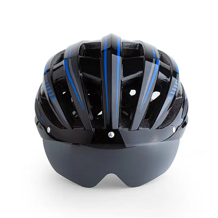 Casco de seguridad de nuevo diseño talla L 56-61cmCasco de bicicleta con visera magnética Casco de bicicleta ajustable OEM ODM