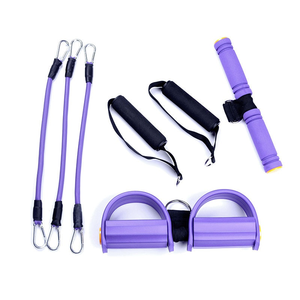 Equipo de Entrenamiento Físico para Gimnasio, Cuerda de Tracción de Tres Tubos con Pedal Tensor para Ejercicios Abdominales y de Abdominales Sentados - Product Image 6
