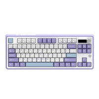 Ajazz Ak870 Clavier sans fil Rgb 87 touches Tri-mode Bt 2.4g Clavier mécanique de jeu Type C
