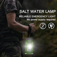 Lampe LED d'urgence alimentée par l'eau salée, portable, sans batterie, lumière de survie pour le camping, la randonnée, les pannes de courant