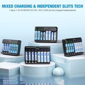 Chargeur de batterie lithium-ion portable rechargeable EBL 8 emplacements 1,2 V NIMH AA AAA 1,5 V - Product Image 5