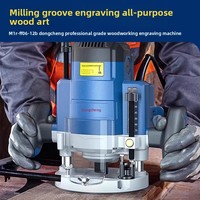 Routeur électrique industriel Dongcheng M1R-FF02-12 pour le travail du bois, 1850W haute puissance, 22000 tr/min, machine à fraiser le bois, outil à mandrin de 1/2 pouce