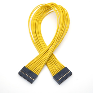 Câble d'extension Dupont personnalisé 20 broches, fil unique jaune, pour câblage de signalisation d'armoire de contrôle industrielle et machine CNC - Product Image 3
