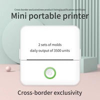 Pod Pembuat Stiker Mini Thermal Inkless untuk 200 DPI 10 Gulungan Kertas untuk Catatan Telepon Kartu Flash Jurnal DIY IOS Android