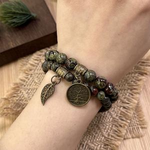 Bracelet en pierre naturelle avec perles de verre colorées, équilibreur énergétique, expert sans intermédiaire, prix de gros, réduction - Product Image 1