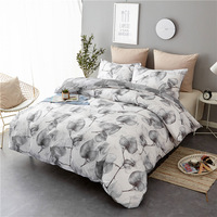 Textile de maison de luxe ensemble de literie à motifs floraux en lin d'hôtel ensemble de housse de couette pour lit King Size personnalisé