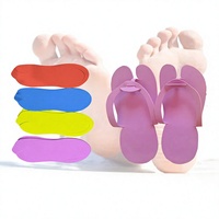 Sandales de pédicure jetables pliables professionnelles antidérapantes en plastique multicolores pour spa et salon de manucure – Commande en gros