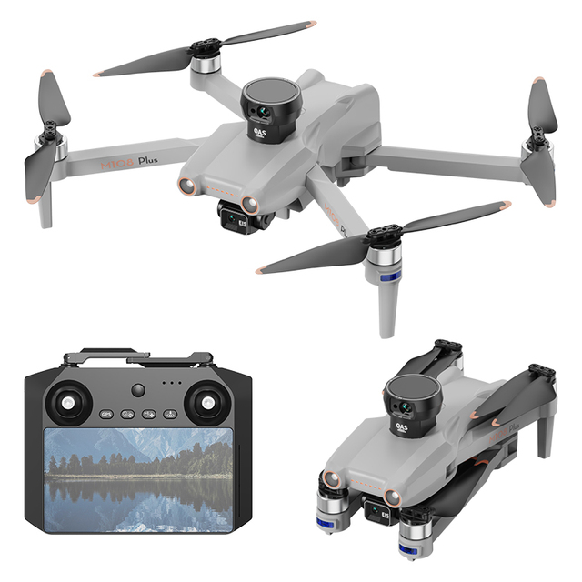 2025 M108 Plus Drone 3-axis Gimbal With Camera 4k and Gps 3km With Brushless Motor Display Digital Remote Prosumer Drones