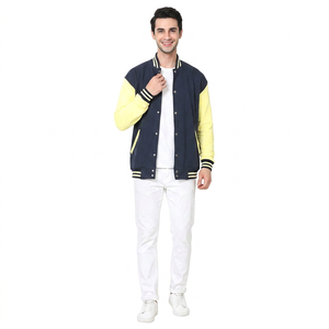 Blouson universitaire d'hiver imperméable en toile et cuir pour homme – Meilleure qualité 2025 – Vente en gros – Services OEM ODM - Product Image 1