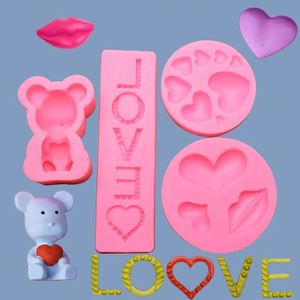 Moldes de Silicona para Dulces y Chocolate, Moldes de Oso y Corazón para Bodas, Decoración de Pasteles, Moldes para Cupcakes para Hacer el Día de San Valentín - Product Image 3