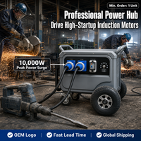 Station d'alimentation portable EONDRIVE 5 kW, batterie LiFePO4 5,12 kWh, IP54, puissance de crête de 10 000 W pour chantier de construction en extérieur