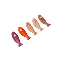 Magnifique aimant de réfrigérateur en bois massif en forme de poisson, ornement culturel créatif, autocollant magnétique pour cadeau et décoration de cuisine