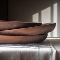 Op Maat Gemaakte Houten Serveerschaal, Gepersonaliseerde Voedselveilige Broodfruitschaal, Duurzaam Niet-Giftig Natuurlijk Houten Dienblad Voor Thuisgebruik In De Keuken