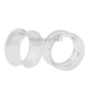 ग्लास सुरंग खोखला डिजाइन डबल फ्लेयर कान प्लग थोक ग्लास फैशन गहने शरीर भेदी गहने - Product Image 1