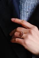 Bague de fiançailles et de mariage en argent sterling 925 personnalisée avec double pierre en moissanite, diamant simulé tendance, bague de promesse Toi et Moi