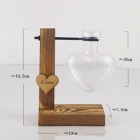 Support en bois décoratif pour balcon avec vase en verre, vase de haute qualité