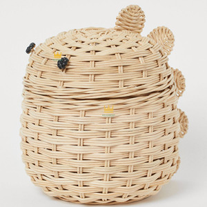 Handmade Rattan Wicker Dinosaur Laundry Basket With Lid Animal Toy <b>Storage</b> <b>Bin</b> Eco Friendly Nursery Decor from Vietnam - Product Image 1
