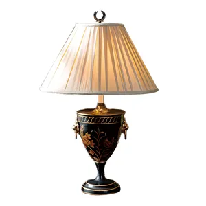 Bronze antigo com pintura à mão preta, lâmpada de mesa médio clássica