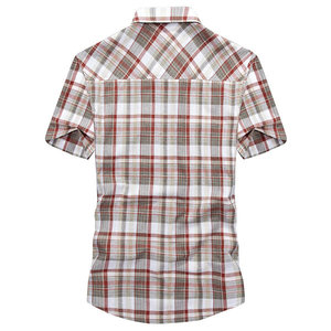 2020 camisas a cuadros informales para hombres superventas de alta calidad 100% algodón verano Formal manga corta cómodas camisas de poliéster - Product Image 2