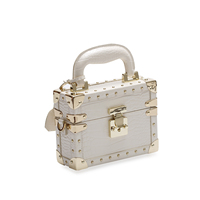 Mini-coffret à bijoux rectangulaire fait main pour femme, sac à main mini-coffret fait main