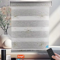 Stores zébrés pour fenêtres avec texture florale, stores enrouleurs zébrés
