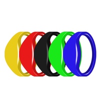Pulsera de silicona de alta frecuencia con mini etiqueta, venta al por mayor, pulsera NFC para exteriores para control de acceso de bloqueo inteligente, pulsera RFID IC