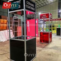 Soportes de Exhibición de Iluminación Led Personalizados, Stand Expositor Portátil, Stand de Exhibición de Ropa
