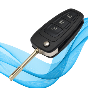 Carcasa de llave de Control remoto con tapa de maletero de 3 botones MS para Ford, carcasa de mando a distancia plegable de repuesto para vehículo con hoja en blanco sin cortar FO21 - Product Image 4