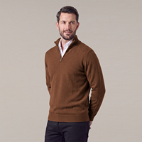 Pull décontracté et élégant pour homme, chaud pour l'hiver, avec logo personnalisé et fermeture éclair quart de tour – Vente en gros