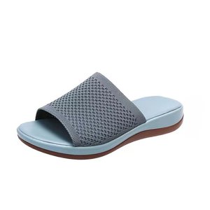Sandales plates-formes tissées légères Grande taille 35-43 pantoufles à semelles épaisses pour femmes - Product Image 2