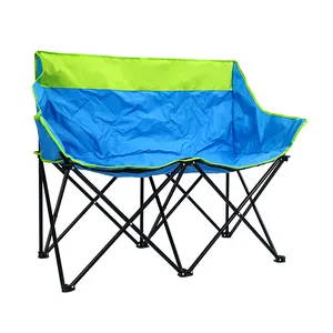 Chaise pliante double causeuse de camping Chaise portable robuste Chaise pliable double pique-nique de randonnée Chaise SIÈGES