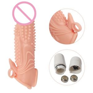 Dildos vibrants, dispositif d'agrandissement du pénis, manchon vibrant pour pénis, préservatif réutilisable, jouets sexuels pour homme - Product Image 2