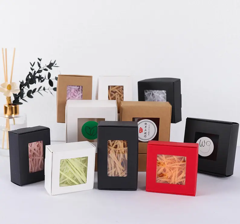 Scatola di imballaggio di sapone con Logo personalizzato all'ingrosso con scatola di imballaggio regalo di ornamenti di carta Kraft antivento