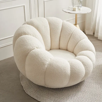 Fauteuils de salon en peluche style nordique, ensembles de canapés individuels de luxe, fauteuils décoratifs et fauteuils inclinables