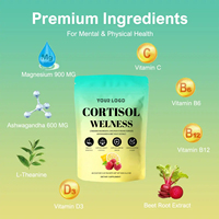 Poudre de magnésium de marque privée pour le soutien du cortisol, le soutien contre le stress, la relaxation, l'amélioration de l'humeur et comme complément pour le sommeil