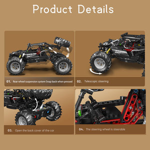 Para MOLD <span class=keywords><strong>KING</strong></span> 18038, BUGGY técnico, camión de Pie Grande, juguete DIY educativo para niños, modelo de coche de Control remoto MK, aplicación de bloques de construcción - Product Image 4