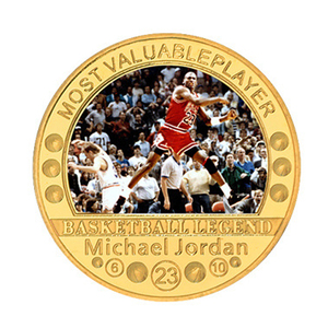 Moneda Conmemorativa de Hierro Dorado con 5 Diseños del Legendario Jugador de <span class=keywords><strong>Baloncesto</strong></span> <span class=keywords><strong>Michael</strong></span> <span class=keywords><strong>Jordan</strong></span>, con Protector Acrílico - Product Image 6