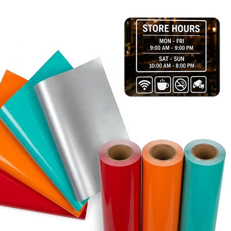 50m Length Self-Adhesive Color Vinyl Glossy/Matte with Transfer Film Release Paper 120 or 140gsm with Custom Logo Supported