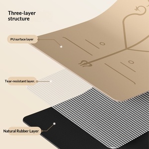 Tapis de yoga haut de gamme en caoutchouc naturel + PU, antidérapant, silencieux, épaissi, élargi, rectangulaire, 183 cm, modèle personnalisé en gros ST009 - Product Image 2